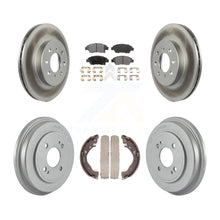 Charger l'image dans la galerie, Front Rear Coated Disc Brake Rotors Ceramic Pads And Drum Kit For Honda Fit