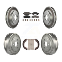 Charger l&#39;image dans la galerie, Front Rear Coated Brake Rotors Ceramic Pad Drum Kit For Chevrolet Silverado 1500