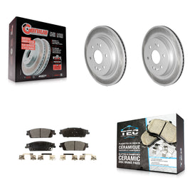 [Rear] 2019 Chevrolet Silverado 1500 LD GMC Premium Coated Rotors & Ceramic Pads Brake Kit For Max Braking