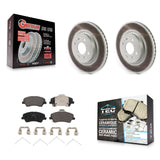 Front Coated Disc Brake Rotors And Ceramic Pads Kit For Hyundai Accent Kia Rio