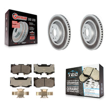 Charger l'image dans la galerie, Front Coated Disc Brake Rotors And Ceramic Pads Kit For Ford Mustang