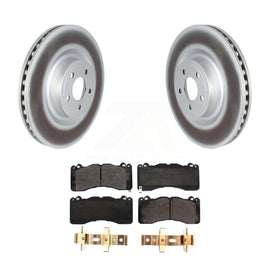 Front Coated Disc Brake Rotors And Ceramic Pads Kit For Ford Mustang