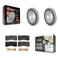 Charger l'image dans la galerie, Front Coated Disc Brake Rotors And Ceramic Pads Kit For Ford Mustang