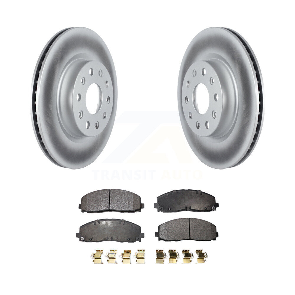 Front Coated Disc Brake Rotors And Ceramic Pads Kit For Jeep Wrangler