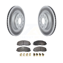 Charger l&#39;image dans la galerie, Front Coated Disc Brake Rotors And Ceramic Pads Kit For Jeep Wrangler