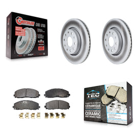 Front Coated Disc Brake Rotors And Ceramic Pads Kit For Jeep Wrangler Gladiator