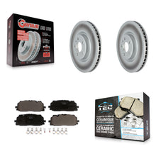 Charger l'image dans la galerie, Front Coated Disc Brake Rotors &amp; Ceramic Pad Kit For Audi Q7 SQ5 S5 S4 Sportback