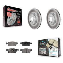 Charger l'image dans la galerie, Front Coated Disc Brake Rotors And Ceramic Pads Kit For Ford Transit Connect