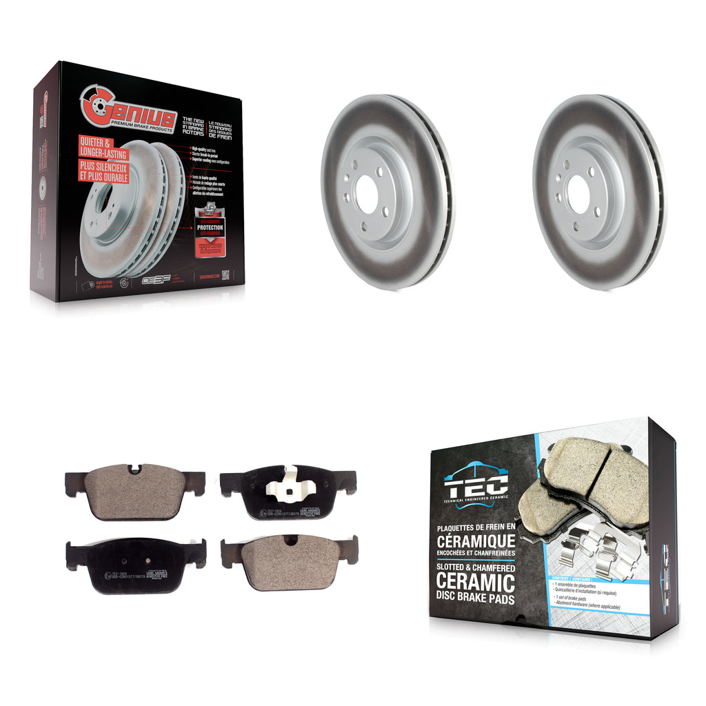 Front Coat Brake Rotors Ceramic Pad Kit For Volvo XC60 S90 S60 V90 Cross Country