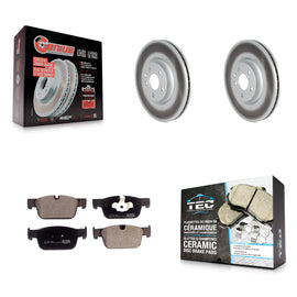 Front Coat Brake Rotors Ceramic Pad Kit For Volvo XC60 S90 S60 V90 Cross Country