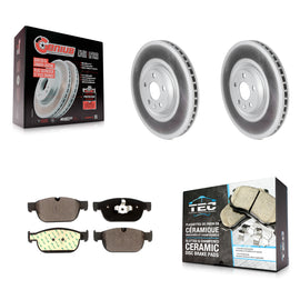 Front Coated Brake Rotors Ceramic Pad Kit For Volvo XC90 XC60 XC40 S90 V90 Cross