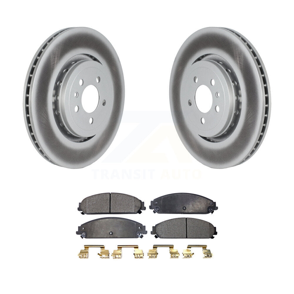 Front Coated Disc Brake Rotors And Ceramic Pads Kit For Dodge Charger