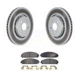 Front Coated Disc Brake Rotors And Ceramic Pads Kit For Dodge Charger