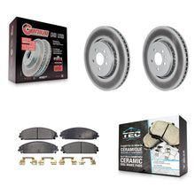 Charger l'image dans la galerie, Front Coated Disc Brake Rotors And Ceramic Pads Kit For Dodge Charger