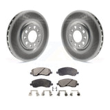 Front Coated Disc Brake Rotors And Ceramic Pads Kit For Jeep Compass