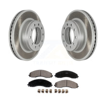 Charger l&#39;image dans la galerie, Front Coated Disc Brake Rotors &amp; Ceramic Pad Kit For Ford F-450 Super Duty F-550