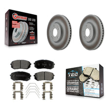Charger l'image dans la galerie, [Front] 2017-2019 Kia Soul EV Premium Coated Rotors &amp; Ceramic Pads Brake Kit For Max Braking