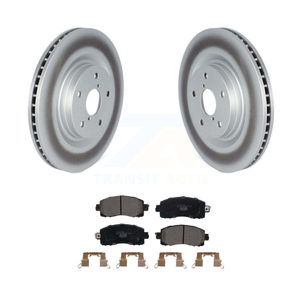 Front Coated Disc Brake Rotors And Ceramic Pads Kit For Subaru Forester