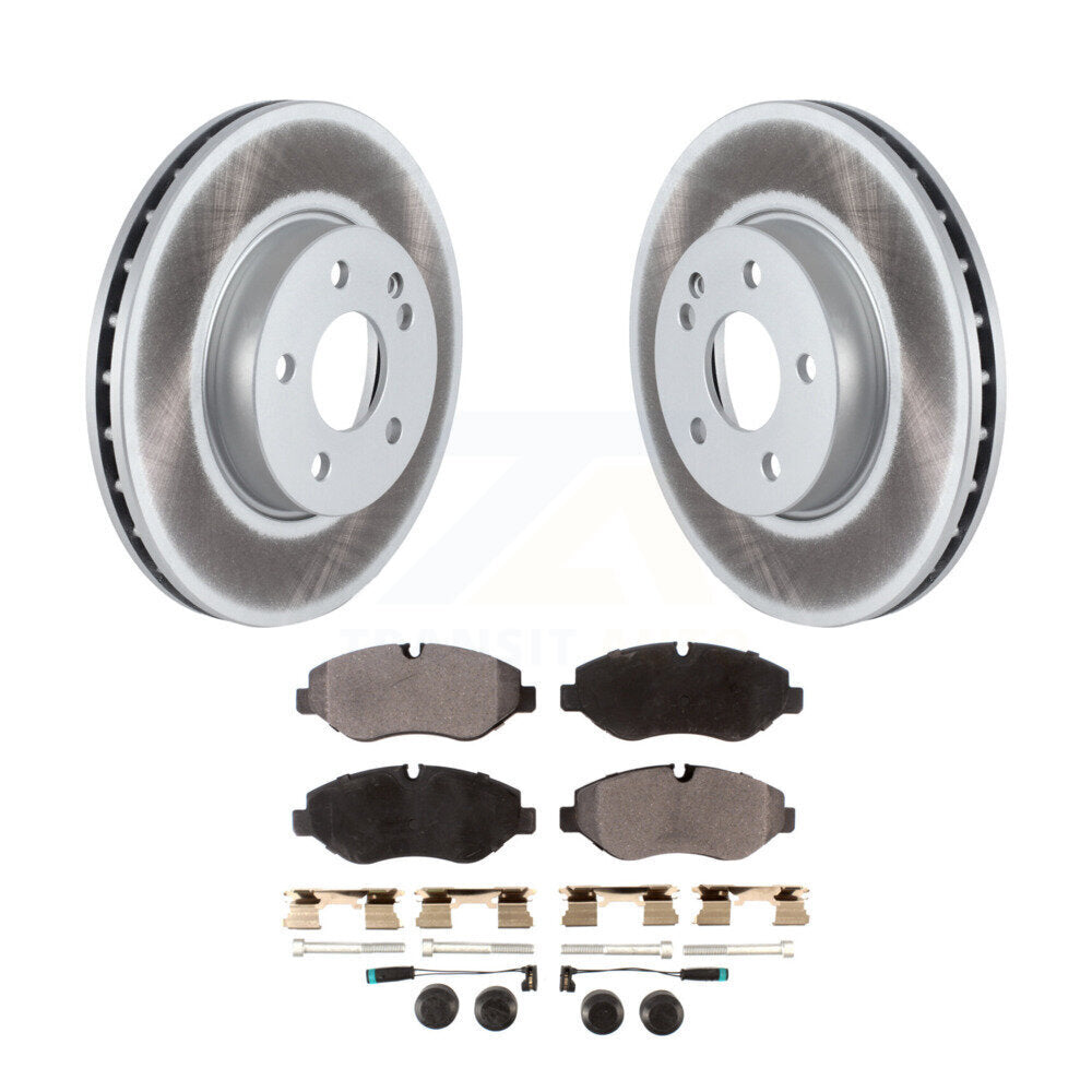 Front Coated Disc Brake Rotor Ceramic Pad Kit For 2016-2020 Mercedes-Benz Metris