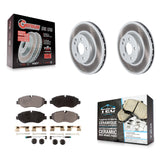 [Front] 2016-2020 Mercedes-Benz Metris Premium Coated Rotors & Ceramic Pads Brake Kit For Max Braking