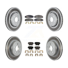 Charger l'image dans la galerie, Front Rear Coated Disc Brake Rotors And Ceramic Pads Kit For Dodge Charger