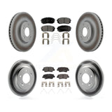 [Front+Rear] 2017-2019 Kia Soul EV Premium Coated Rotors & Ceramic Pads Brake Kit For Max Braking