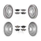 Front Rear Coated Disc Brake Rotors And Ceramic Pad Kit For Ford Transit Connect