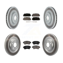Charger l'image dans la galerie, Front Rear Coated Disc Brake Rotors And Ceramic Pad Kit For Audi S5 S4 Sportback