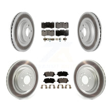 Load image into Gallery viewer, Front Rear Coated Disc Brake Rotors &amp; Ceramic Pad Kit For Land Rover Range Sport