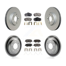 Load image into Gallery viewer, Front Rear Coated Disc Brake Rotors And Ceramic Pads Kit For Kia Soul EV