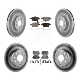 [Front+Rear] 2011 Volkswagen GTI Premium Coated Rotors & Ceramic Pads Brake Kit For Max Braking