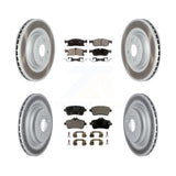 Front Rear Coated Disc Brake Rotors And Ceramic Pad Kit For Mercedes-Benz GLE400