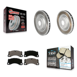 [Front] 2015-2017 Porsche Macan S Premium Coated Rotors & Ceramic Pads Brake Kit For Max Braking