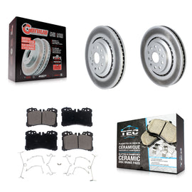 Front Coat Disc Brake Rotors Ceramic Pad Kit For Lexus LS460 LS500 LS600h LS500h