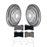 Front Coated Disc Brake Rotors And Ceramic Pads Kit For Lexus LS460 LS600h