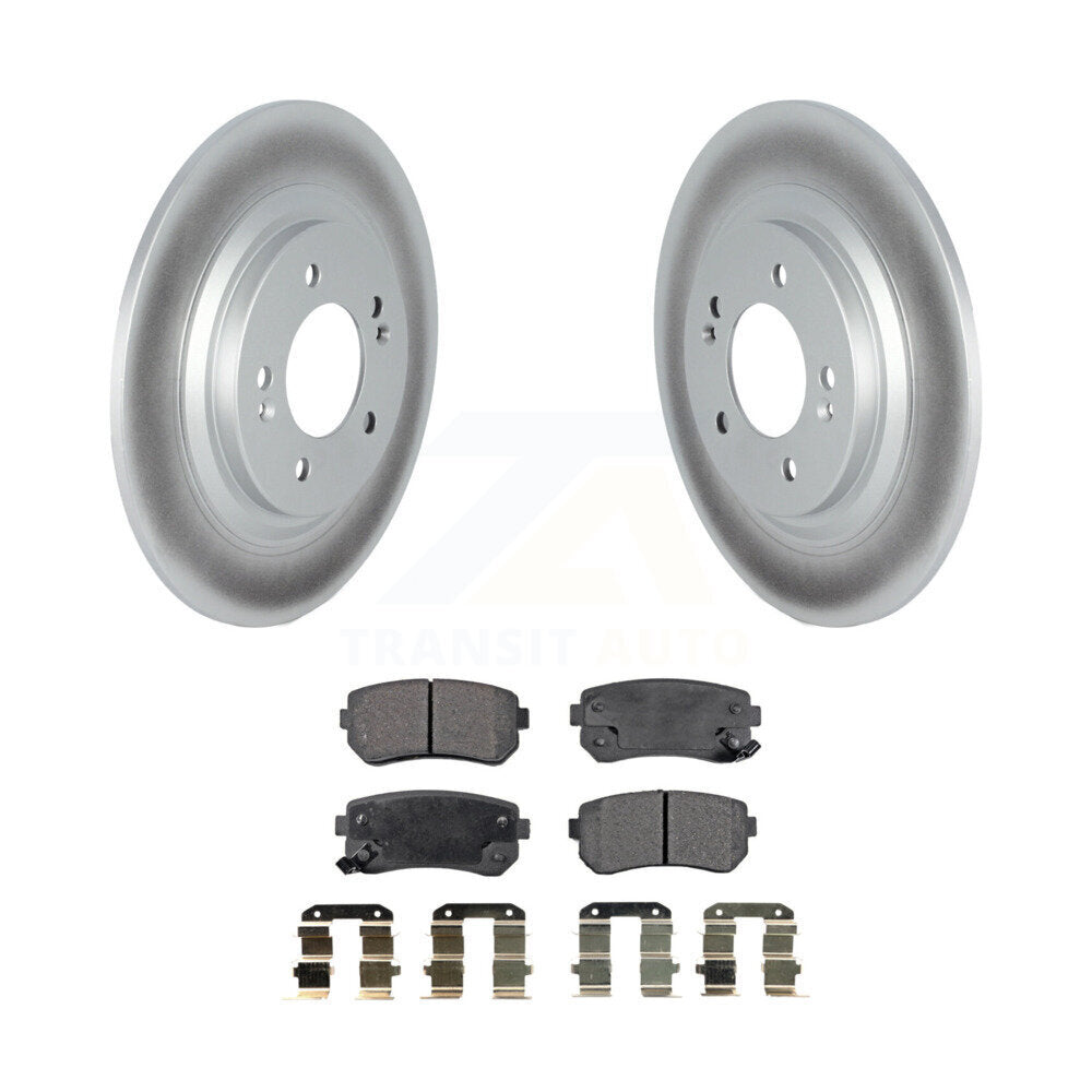 Rear Coat Brake Rotors Ceramic Pad Kit For Kia Cadenza With Manual Parking