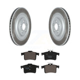 Rear Coated Disc Brake Rotors And Ceramic Pads Kit For Jaguar XF XFR XFR-S