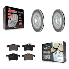 Load image into Gallery viewer, Rear Coated Disc Brake Rotors And Ceramic Pads Kit For Jaguar XF XFR XFR-S