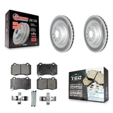 Rear Coated Disc Brake Rotors And Ceramic Pads Kit For Tesla X S