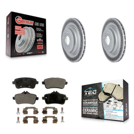 Rear Coated Brake Rotor Ceramic Pad Kit For Mercedes-Benz ML350 GLE350 GLE43 AMG