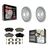 Rear Coated Brake Rotor Ceramic Pad Kit For Mercedes-Benz ML350 GLE350 GLE43 AMG