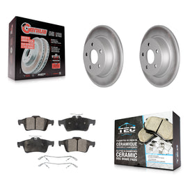 Rear Coated Disc Brake Rotors And Ceramic Pads Kit For Ford Transit Connect