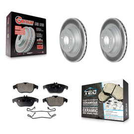 Rear Coated Disc Brake Rotors And Ceramic Pads Kit For Mercedes-Benz E550