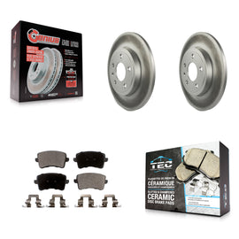[Rear] 2009 Audi A4 Quattro Sedan/Wagon Premium Coated Rotors & Ceramic Pads Brake Kit For Max Braking