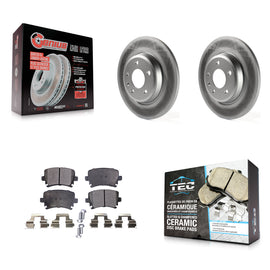 [Rear] 2009 Audi A4 Quattro Convertible Premium Coated Rotors & Ceramic Pads Brake Kit For Max Braking