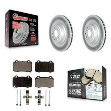 Charger l'image dans la galerie, [Rear] 2016 Tesla S From 04 Premium Coated Rotors &amp; Ceramic Pads Brake Kit For Max Braking
