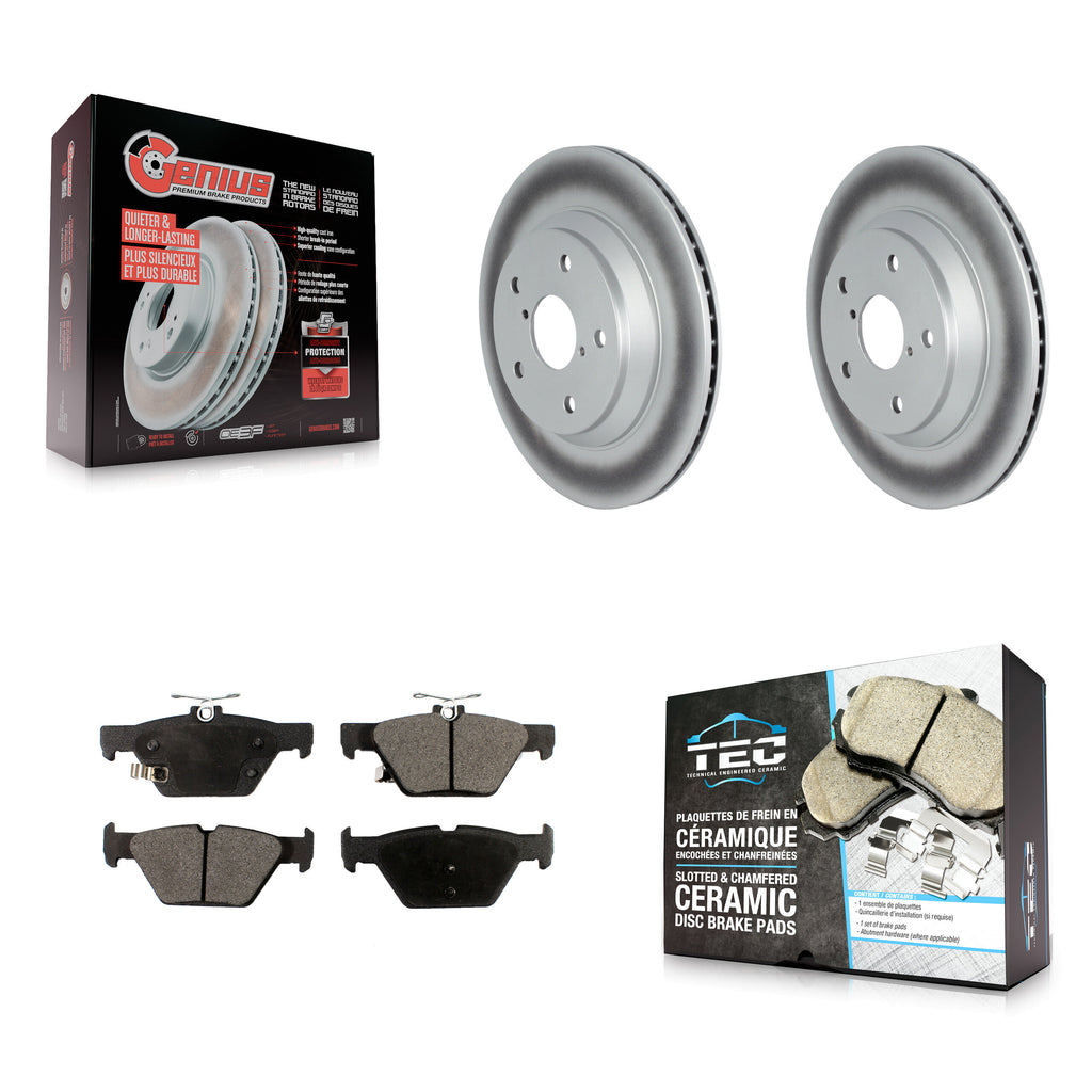 Rear Coated Disc Brake Rotors And Ceramic Pads Kit For Subaru Forester