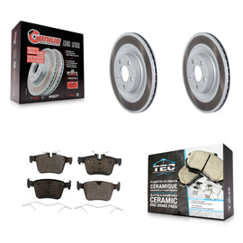 Rear Coated Brake Rotor Ceramic Pad Kit For Volvo XC90 With 320mm Diameter