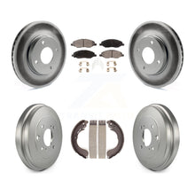 Charger l'image dans la galerie, Front Rear Coat Brake Rotor Ceramic Pad Drum Kit For 08 Nissan Versa 4-Wheel ABS