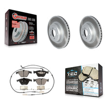 Charger l'image dans la galerie, Front Coated Brake Rotor Ceramic Pad Kit For BMW 335i With Blue Painted Calipers